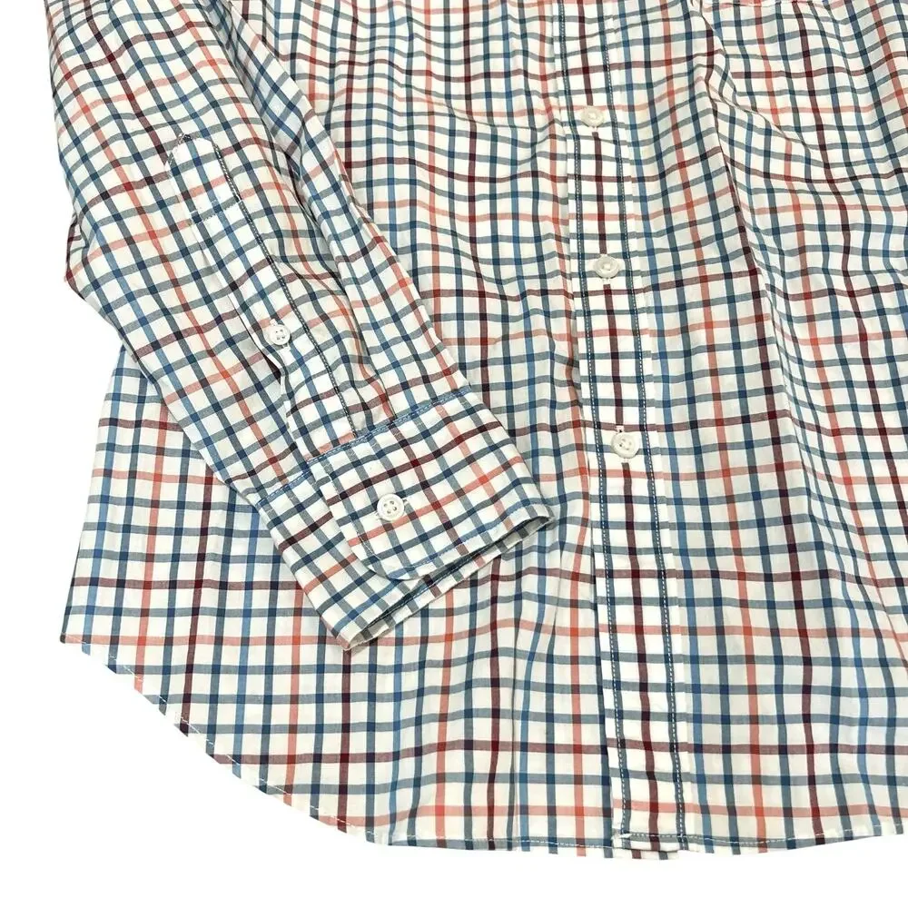 J. Crew‎ J.Crew Flex Shirt Men's Medium Button Down Plaid Red & Blue Preppy (9)